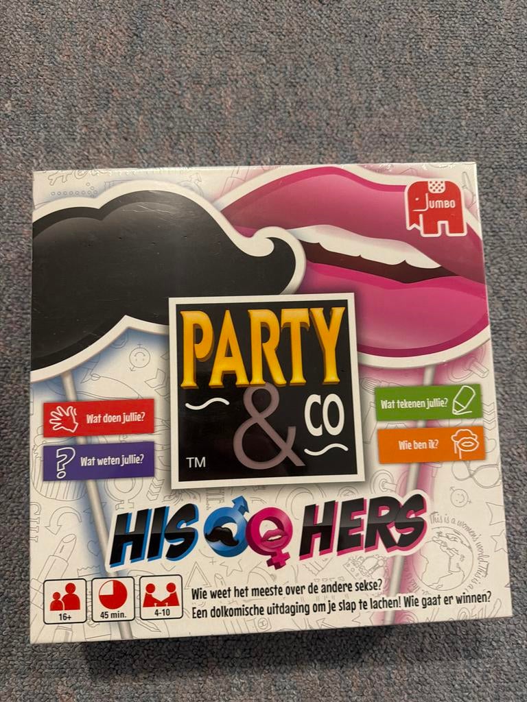 Party & Co His & Hers - Nieuw in doos!, Hobby en Vrije tijd, Gezelschapsspellen | Bordspellen, Drie of vier spelers, Ophalen, Nieuw
