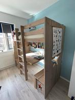 Steigerhouten hoogslaper met bureau, Kinderen en Baby's, Ophalen, Zo goed als nieuw, Hoogslaper