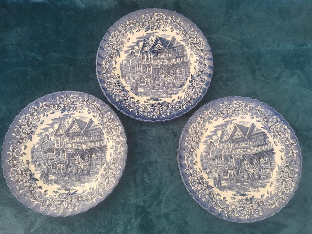 3 Aardewerk Borden Grindley Staffordshire England 25 cm, Ophalen