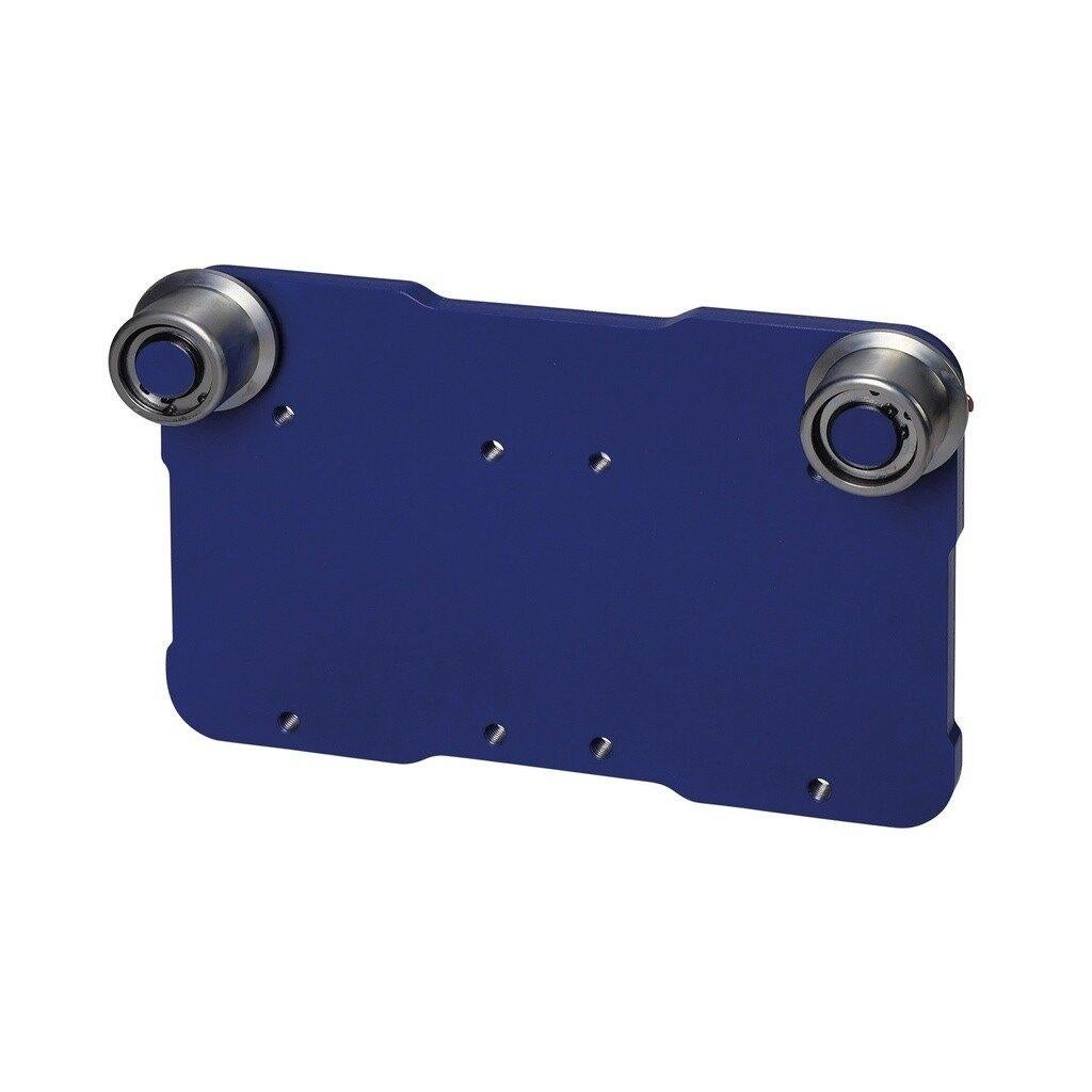 Langeplaat + cilindrische wielen voor putkrik, Verzenden