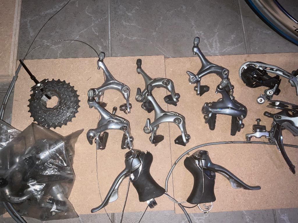 Racefiets onderdelen. Meest Shimano en nette wielsets., Ophalen, Gebruikt, Racefiets