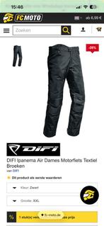 Difi Ipanema Air motorjas dames zomer XXL, Motoren, Kleding | Motorkleding, Ophalen, Tweedehands, Dames, Broek | textiel