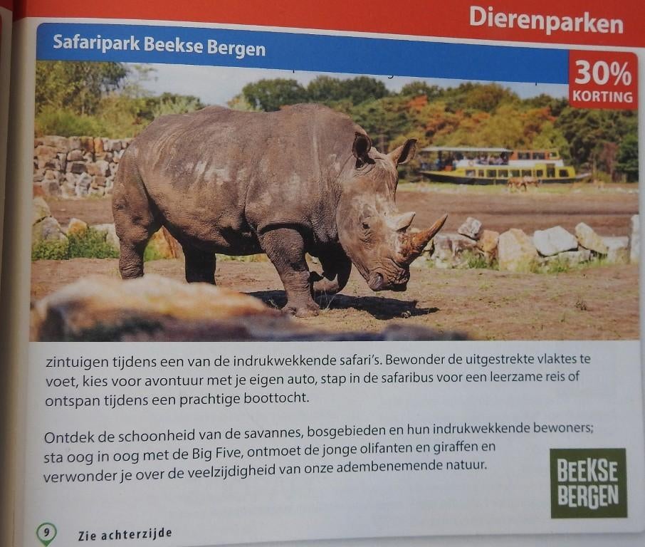 Kortingsbonnen Dieren park  ( 2 ), Tickets en Kaartjes, Drie personen of meer, Kortingsbon, Overige typen