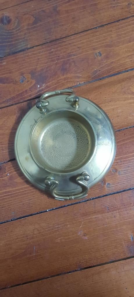 Antieke messing schaal met handvatten, Antiek en Kunst, Ophalen of Verzenden