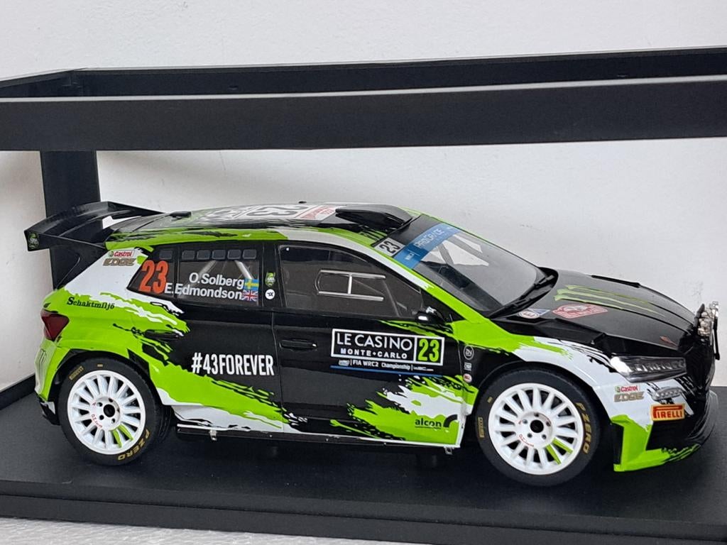 Skoda Fabia Rally Monte Carlo 2023 Solberg IXO 1/18 NIEUW, Ophalen of Verzenden, Nieuw, Auto, Overige merken