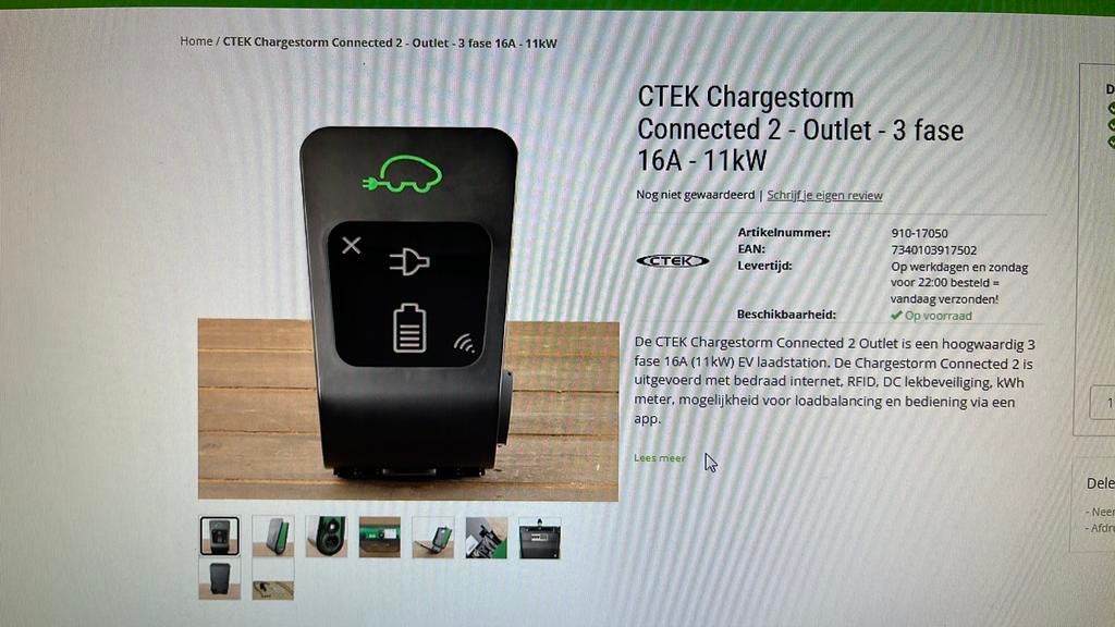 Laadstation te koop,CTEK Chargestorm, Ophalen of Verzenden, Nieuw, Laadpaal en Laadkabel