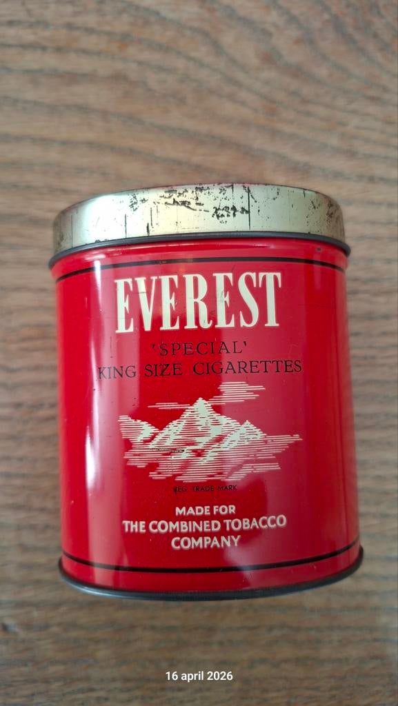 Everest Special Kingsize Cigarettes blikje, Verzamelen, Blikken, Ophalen of Verzenden