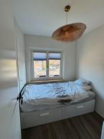 Ikea brimnes uitschuif bed (1 naar 2 persoons), Ophalen, Wit, Tweepersoons, Zo goed als nieuw