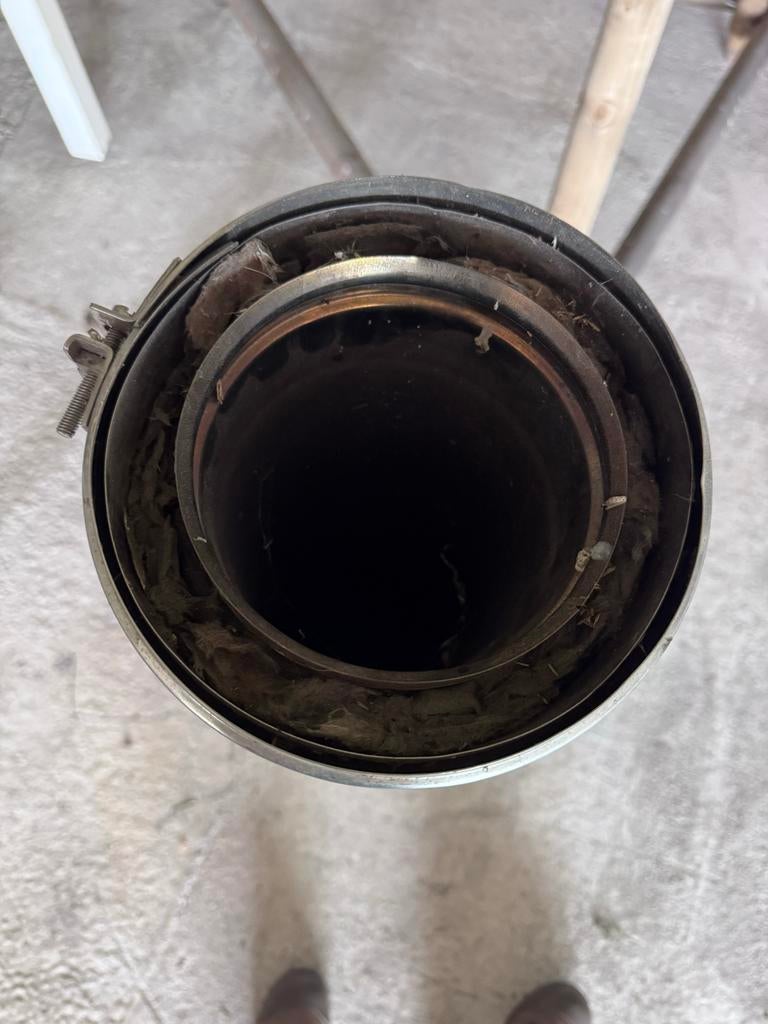 Geïsoleerde RVS Rookkanaal Pijp - Dubbelwandig, Ophalen of Verzenden, Gebruikt, Afzuiger