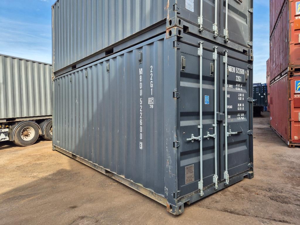 20ft zeecontainer A-kwaliteit, ZGAN, grijs, antraciet, Ophalen of Verzenden