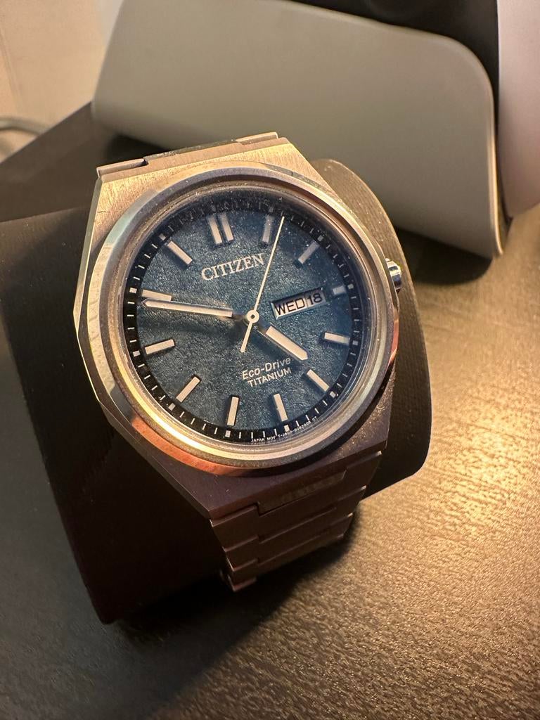 Citizen Eco-Drive Titanium Horloge, Staal, Ophalen of Verzenden, Zo goed als nieuw, Polshorloge