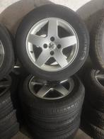 15 inch Peugeot lichtmetalen velgen met band 4 x 108, Ophalen, Velg(en), 16 inch, 205 mm