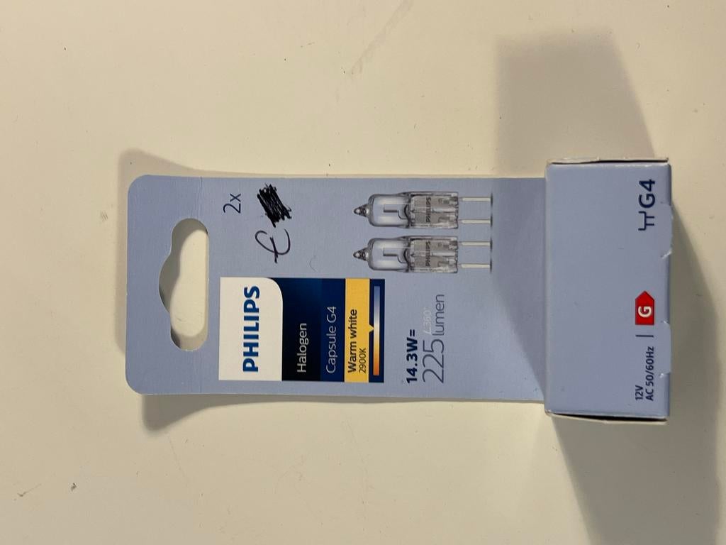 Philips Halogeen Capsule G4 Lampen - Warm Wit (2 stuks), Minder dan 30 watt, Halogeen (gloei)lamp, Nieuw, Bipin of Steekvoet