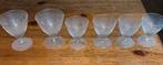 Set van 6 vintage dessertglazen, Ophalen of Verzenden