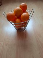 Fruit mand + inhoud decoratie  sinaasappels, Ophalen, Zo goed als nieuw, Overige vormen, Kunststof