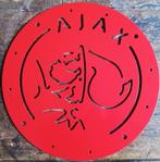 AJAX LOGO. RVS. Wanddecoratie/mal. 40 cm., Ophalen, Zo goed als nieuw, Ajax, Overige typen