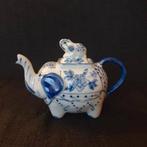 Vintage Blue Willow China kleine olifant patroon theepot, Antiek en Kunst, Ophalen of Verzenden