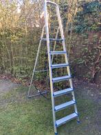 Aluminium trap, z.g.a.n. 6 treden + plateautje, Ophalen, Zo goed als nieuw, Trap, 2 tot 4 meter