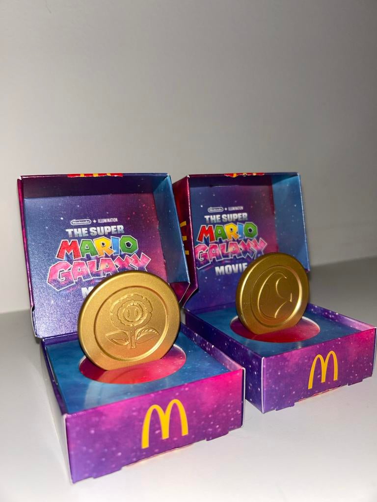 Super Mario Galaxy McDonald's munten - set van 2, Ophalen of Verzenden, Nieuw