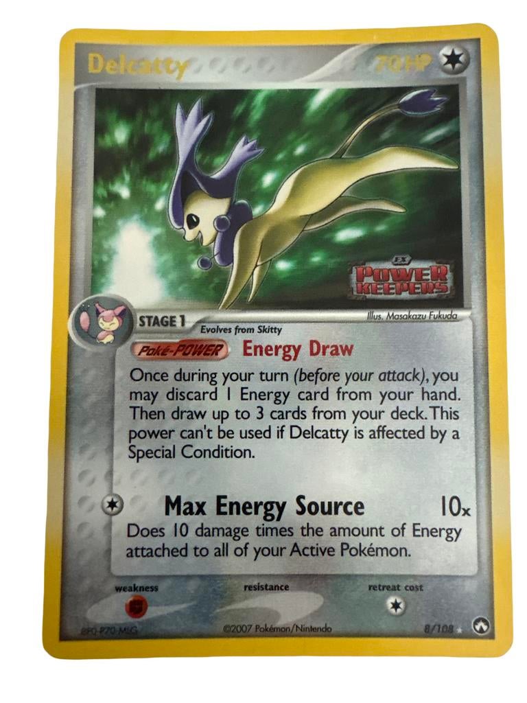 Delcatty Reverse Holo - Ex Power Keepers 8/108 Pokémon Kaart, Ophalen of Verzenden, Gebruikt, Losse kaart, Foil