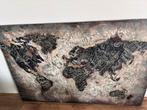 Metalen Wereldkaart Wanddecoratie - 120x80 cm, Ophalen, Zo goed als nieuw