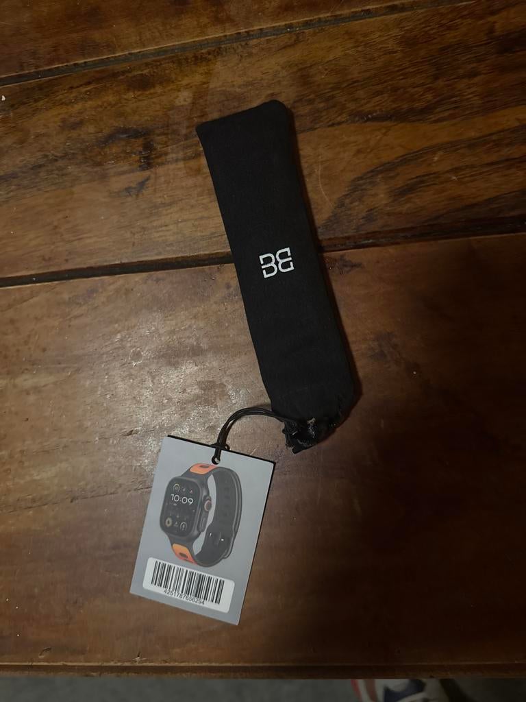 Apple Watch Ultra bandje - Oranje/Zwart, Ophalen of Verzenden, Nieuw, Oranje, IOS