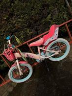 Kinder Disney fiets 16 inch met poppenstoeltje en mandje, Ophalen of Verzenden, Gebruikt, 16 tot 20 inch