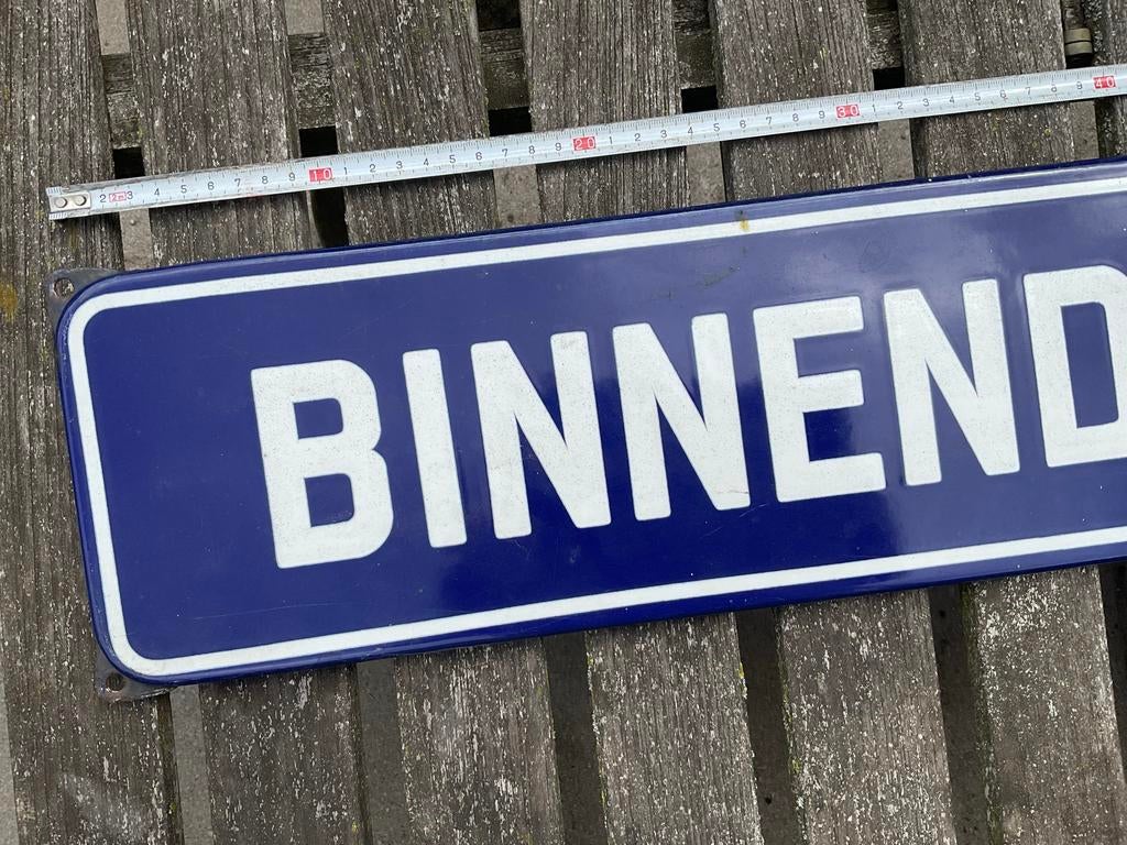 Emaille straatnaambord Binnendongenstraat Helmond, Ophalen