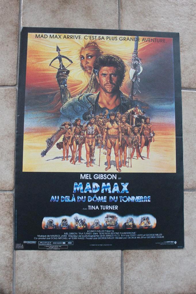 filmaffiche Mel Gibson Mad Max 3 1985 filmposter, Verzamelen, Posters, Zo goed als nieuw, Film en Tv, A1 t/m A3, Rechthoekig Staand