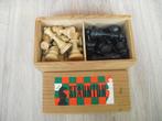 Schaakstukken Staunton houten doos complete set, Een of twee spelers, Ophalen of Verzenden, Zo goed als nieuw, Staunton