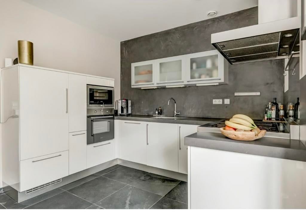 Complete keuken U-vorm incl apparatuur wit hoogglans, Ophalen, Gebruikt, Wit, Hoekkeuken