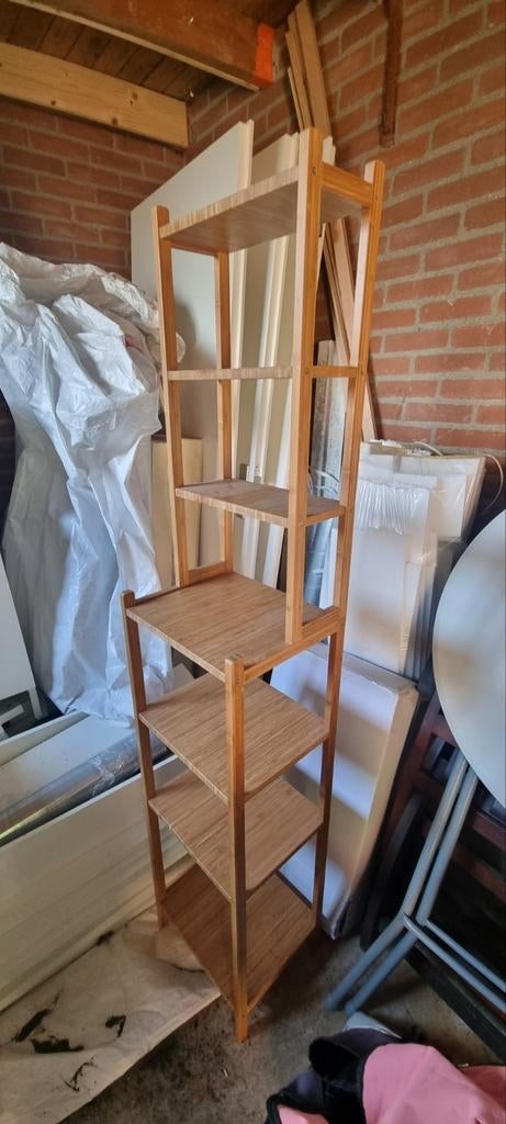 Bamboe badkamerkast te koop, Huis en Inrichting, Kasten | Stellingkasten, Ophalen, Gebruikt