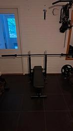 Halterbank + Olympische Halterstang 20kg (50mm) Home Gym Set, Ophalen