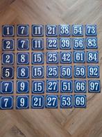 Emaille huisnummers bol (1-97), Ophalen of Verzenden, Winkel, Super of Benzinepomp, Zegels, Bonnen of Punten
