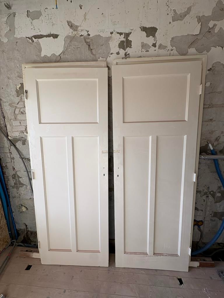 Jaren '30 Paneeldeuren (208x77), Ophalen, Gebruikt, Minder dan 80 cm, Binnendeur