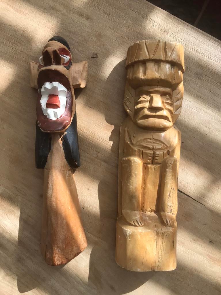 Totempaal 25 cm hoog unieke exemplaren, Ophalen of Verzenden