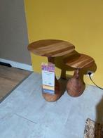 Bijzettafel set van 2 Druppel, Minder dan 55 cm, Rond, Zo goed als nieuw, Japandi/organisch design