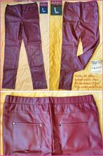 Kunstleren bordeaux broek maat L_40 nieuw, Maat 38/40 (M), Nieuw, Ophalen of Verzenden, Onbekend
