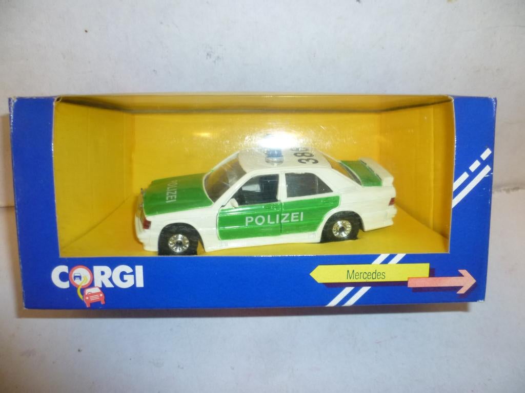 Corgi  1986 Mercedes Polizei nieuw in doos 1:36 modelauto., Hobby en Vrije tijd, Modelauto's | 1:43, Ophalen of Verzenden, Nieuw