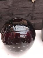 Leerdam Glazen Bolvaas - Dieppaars met Luchtbellen, Verzenden