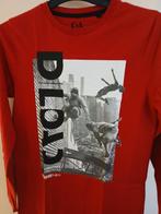 rood wit langarm shirt dload 158/164, Kinderen en Baby's, Kinderkleding | Maat 158, Ophalen of Verzenden, Zo goed als nieuw, Jongen
