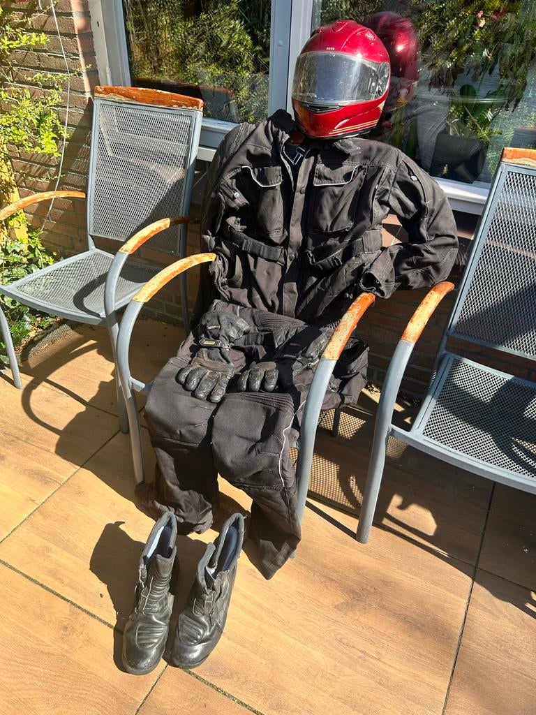 Complete set motorkleding: jas, broek, handschoenen, laarzen, Motoren, Kleding | Motorkleding, Ophalen of Verzenden, Tweedehands
