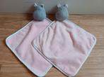 Blokker doekje knuffeldoekje nijlpaard roze grijs gehaakt, Kinderen en Baby's, Ophalen of Verzenden, Overige typen
