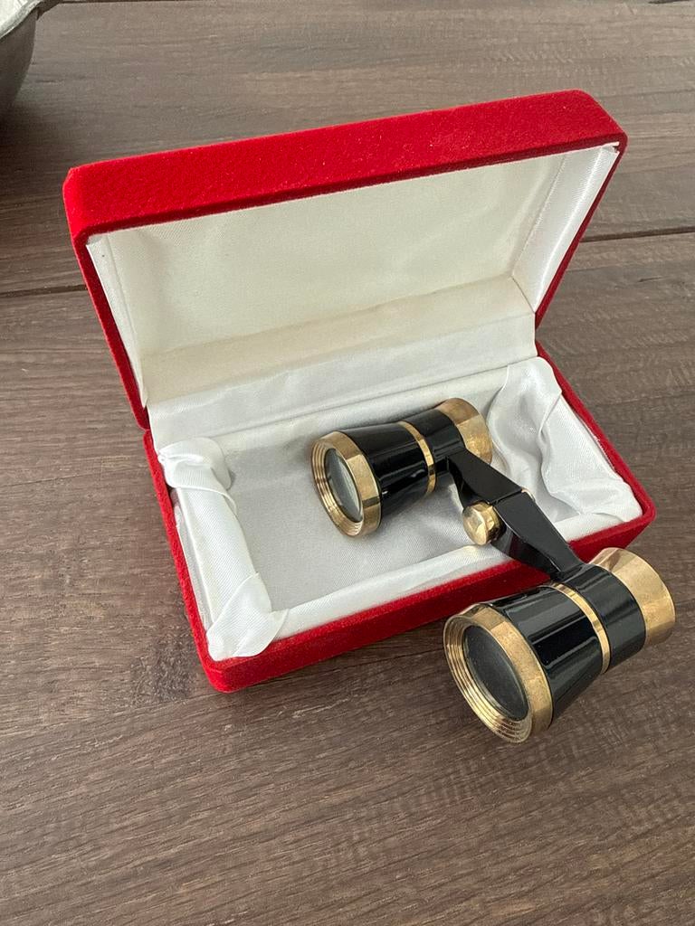 Vintage Opera Verrekijker met Rode Fluweel Doos, Audio, Tv en Foto, Minder dan 8x, Overige typen, Ophalen of Verzenden, Zo goed als nieuw
