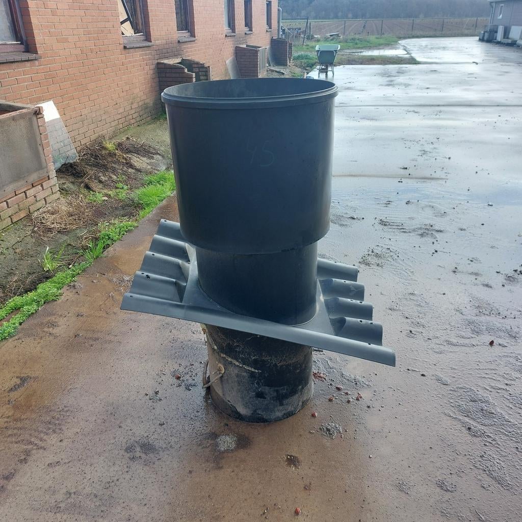 4 kokers met multifan ventilator incl. PKZ compleet 45 cm, Geit