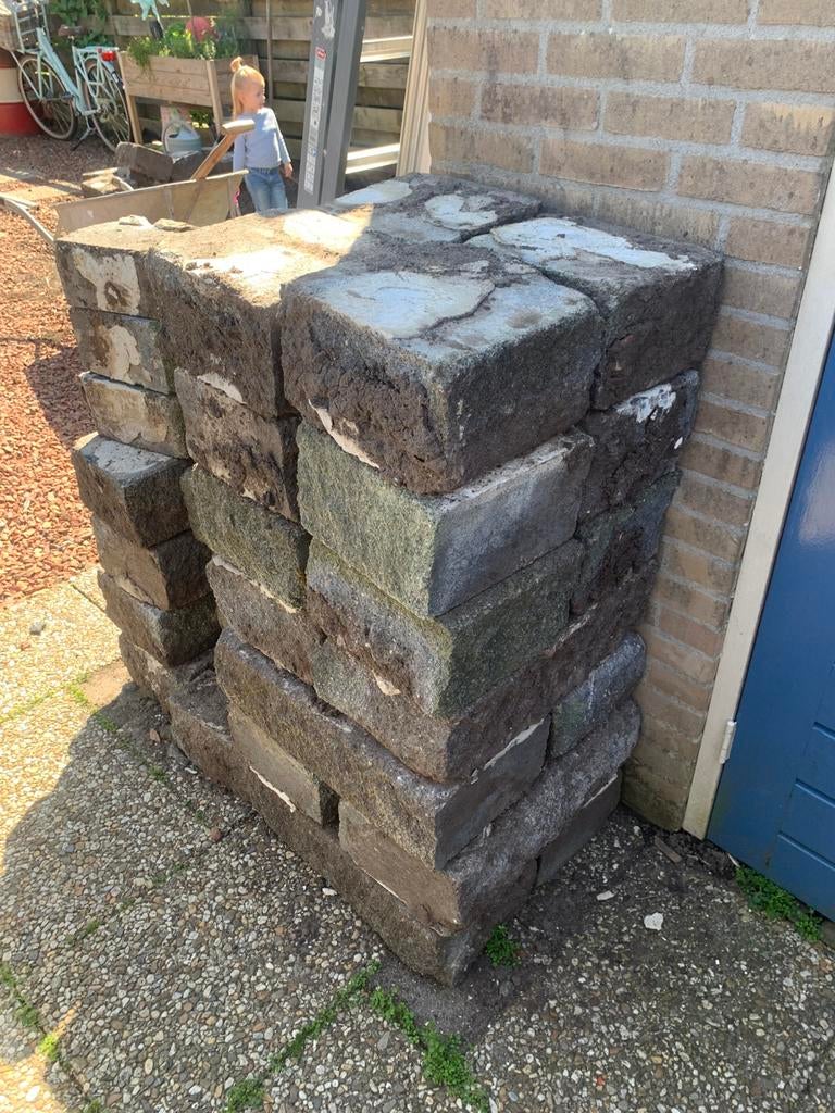 Blokken tbv bloembakken tuin, Ophalen, Zo goed als nieuw, Beton, Overige typen