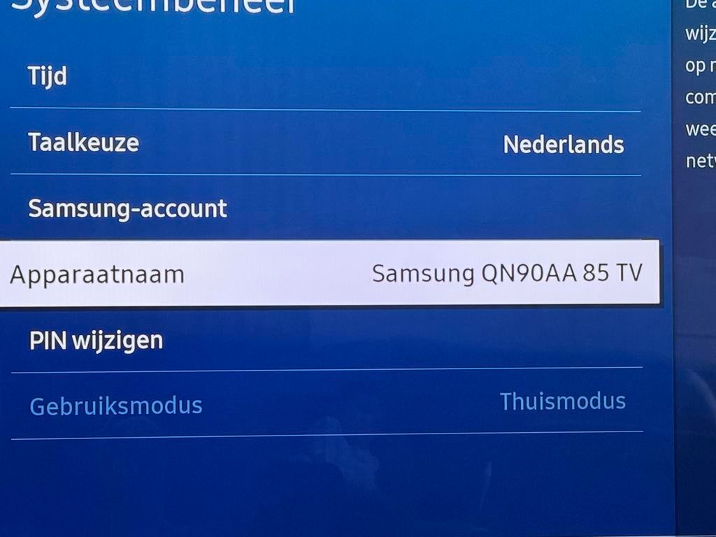 Samsung 85 inch Neo QLED 4K Smart TV 120Hz (QN90AA), QLED, 120 Hz, Ophalen of Verzenden, Zo goed als nieuw