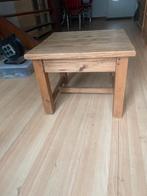 Geloogd grenen bijzettafel, Gebruikt, Vierkant, 55 tot 75 cm, Hout