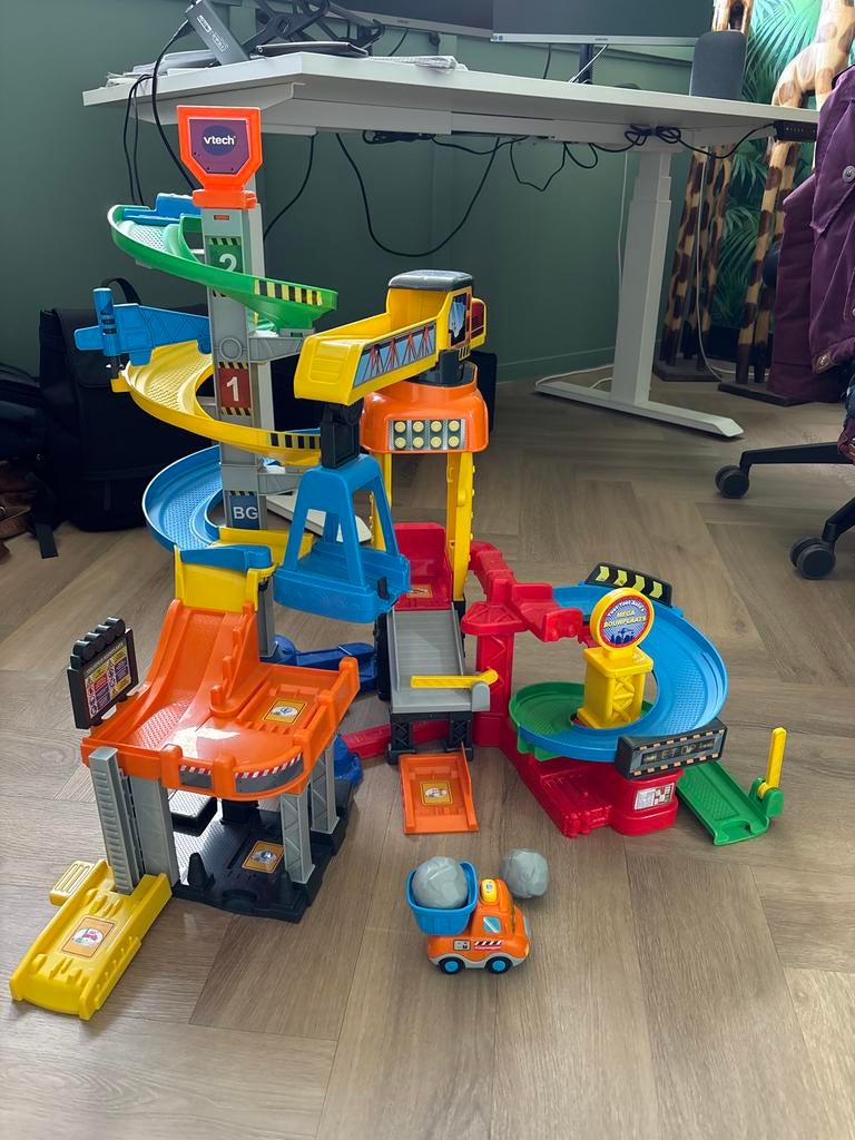 Vtech Toet Toet Auto's Mega Bouwplaats met kiepwagen, Ophalen of Verzenden, Gebruikt