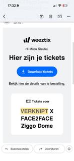 Verknipt ziggo dome ticket, Tickets en Kaartjes, Eén persoon